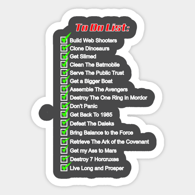 My Movie To Do List Sticker by RGDesignIT